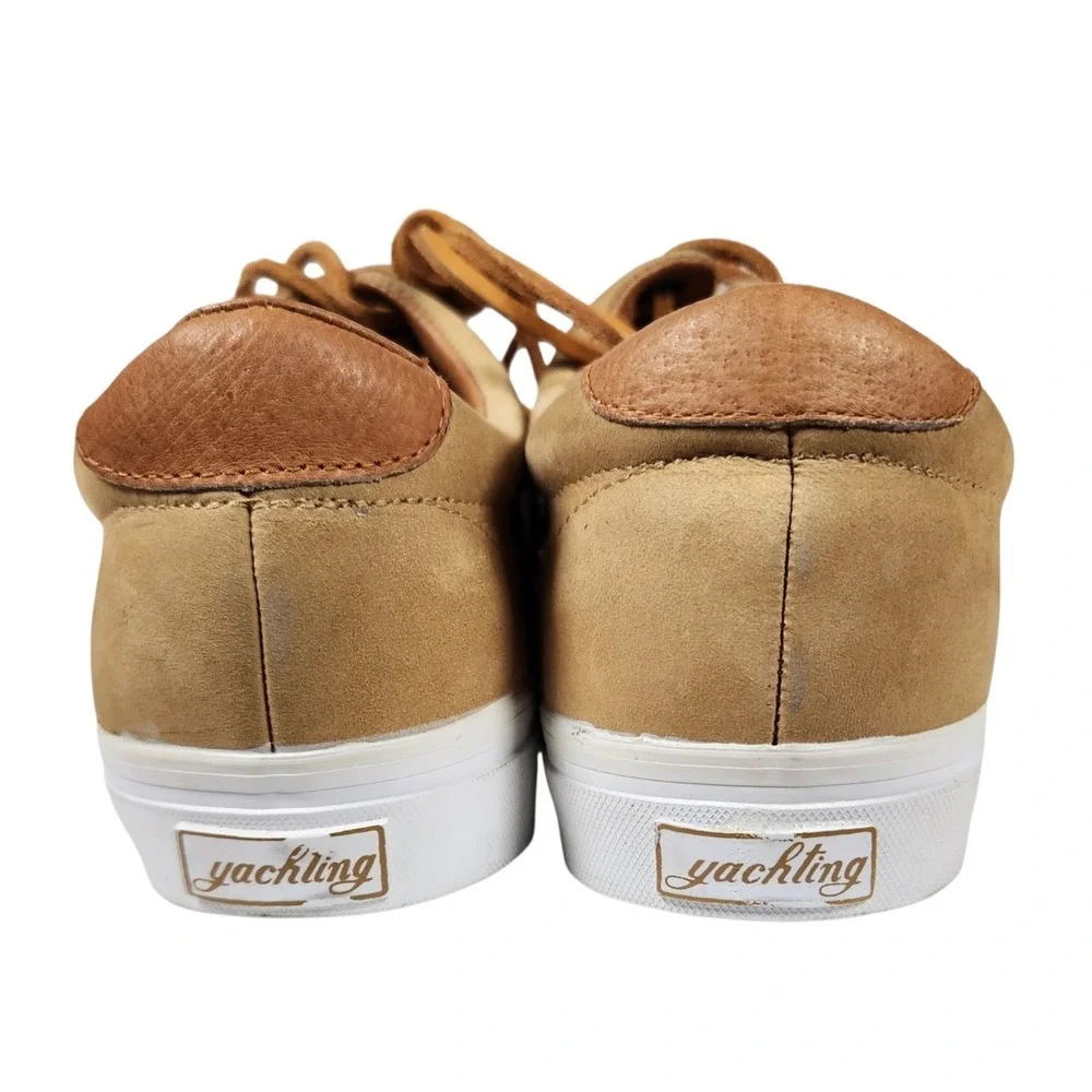 Paul Shark Yachting Men Suede Sneakers Casual Lace Up Beige EU 41 US 8